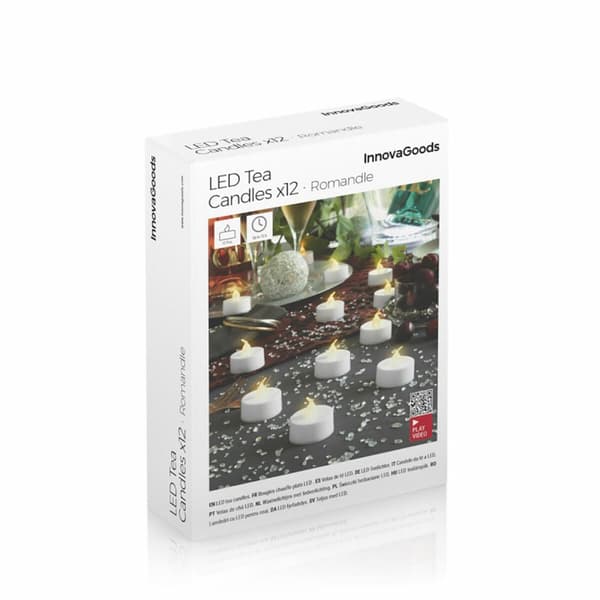 Set med Värmeljus med LED Romandle InnovaGoods 12 antal