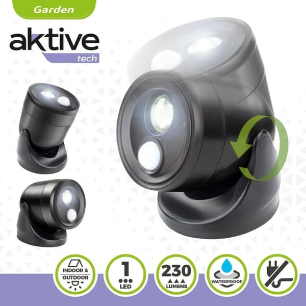 LED-lampa med rörelsesensor Aktive Plast 10,5 x 12,5 x 13,5 cm (12 antal)