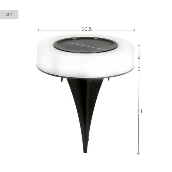 Uppsättning med solcellsstav Aktive 4 Delar ABS 10,5 x 12,5 x 10,5 cm (6 antal)