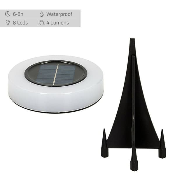 Uppsättning med solcellsstav Aktive 4 Delar ABS 10,5 x 12,5 x 10,5 cm (6 antal)