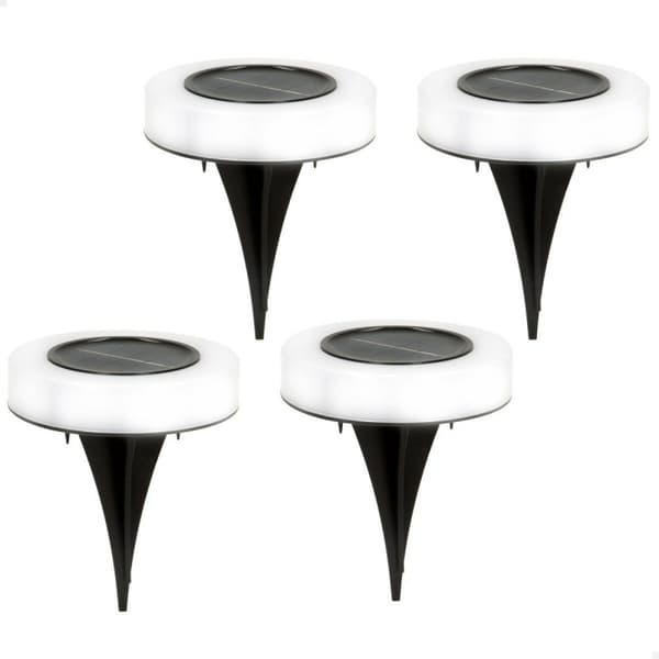Uppsättning med solcellsstav Aktive 4 Delar ABS 10,5 x 12,5 x 10,5 cm (6 antal)