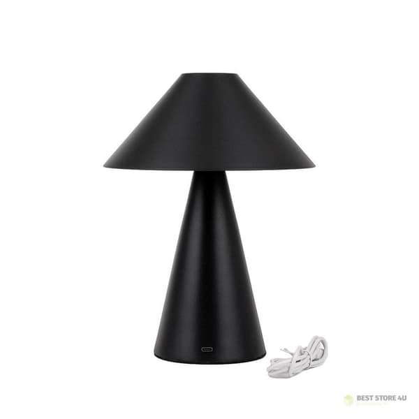 V-TAC 3W LED Natlampe Skrivebordslampe 24cm USB Opladning Dæmpbar Sort VT-1051 3000K-6000K 200lm
