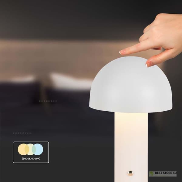 V-TAC 1W LED Natlampe Skrivebordslampe 25cm USB Opladning Dæmpbar Hvid VT-1047 3000K-6000K 200lm