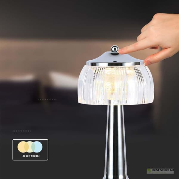 V-TAC Nattlampa 1W LED 26cm USB-laddning Dimbar Krom VT-1048 3000K-6000K 55lm