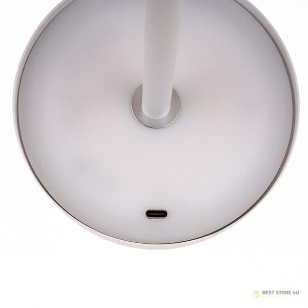 V-TAC 3W LED-yövalo pöytävalaisin 30cm USB-lataus himmennettävä valkoinen VT-1052 3000K-6000K 200lm