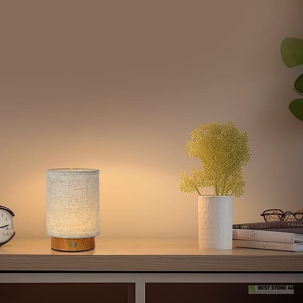 V-TAC 3W LED-yövalo pöytävalaisin ladattava himmennys puu VT-7569 3000K 110lm