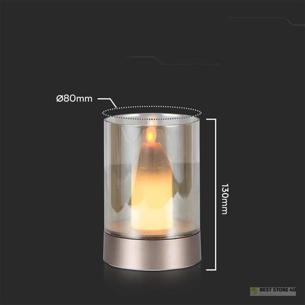 Natlampe Stearinlys V-TAC 3W LED USB-opladning Dæmpbar Guld VT-7564 3000K 110lm