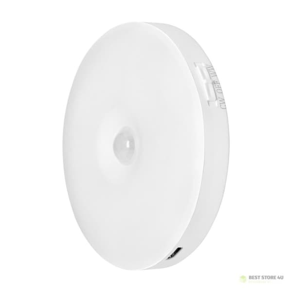 LED-natlampe med bevægelsessensor, genopladelig, selvklæbende, 3000/6000K