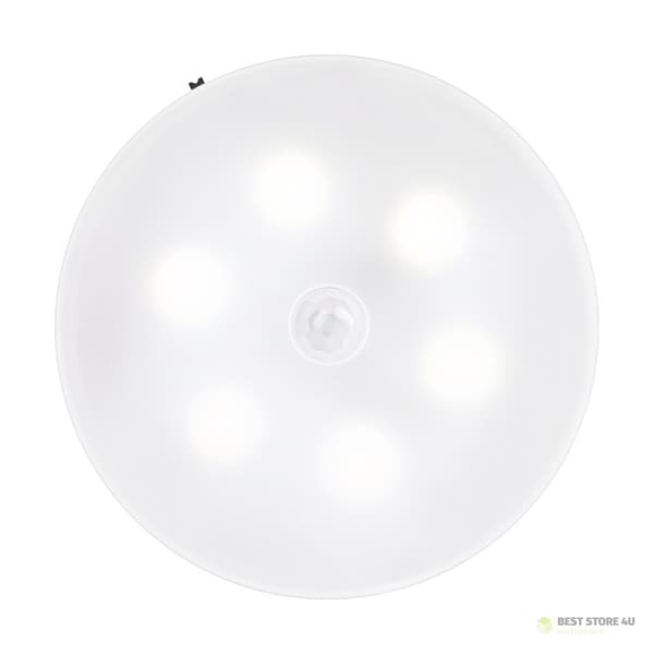 Genopladelig LED-natlampe med magnet og bevægelsessensor.