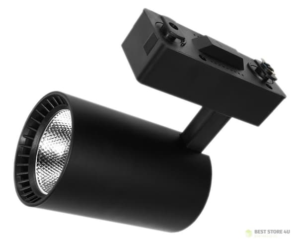 LED-butikslampa enfas skenstrålkastare svart 30w 2250 lm varmt ljus 3000k