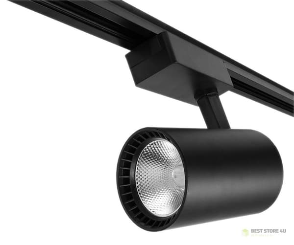 LED-butikslampa enfas skenstrålkastare svart 30w 2250 lm varmt ljus 3000k