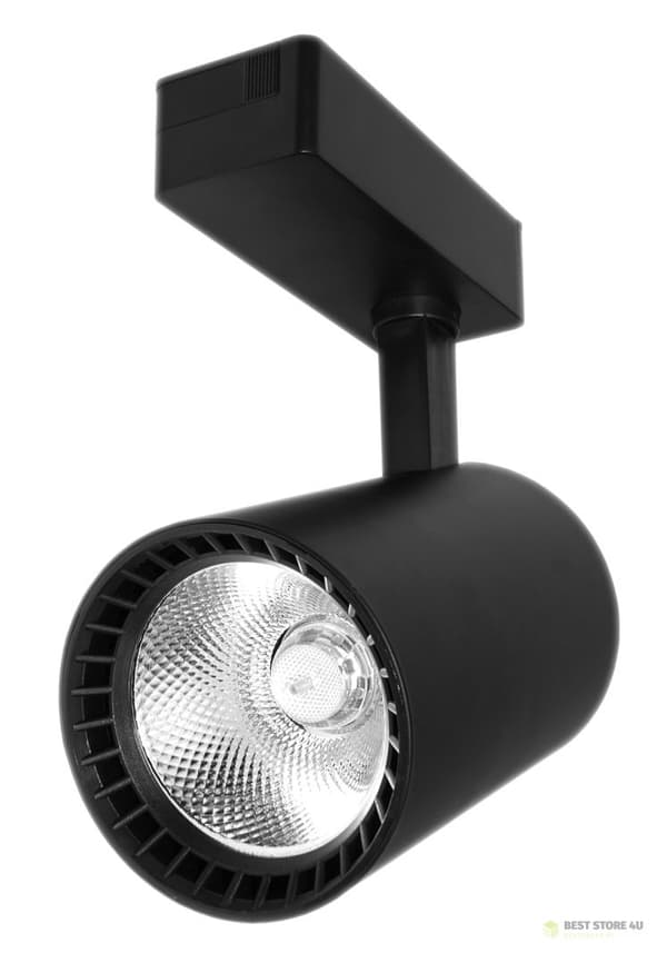 LED-butikslampa enfas skenstrålkastare svart 30w 2250 lm varmt ljus 3000k