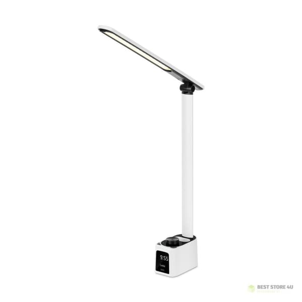 Skrivebordslampe med ur