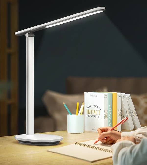 Philips kølig og konstant lysstærk LED-touch-bordlampe til studier, læsning, arbejde og soveværelse