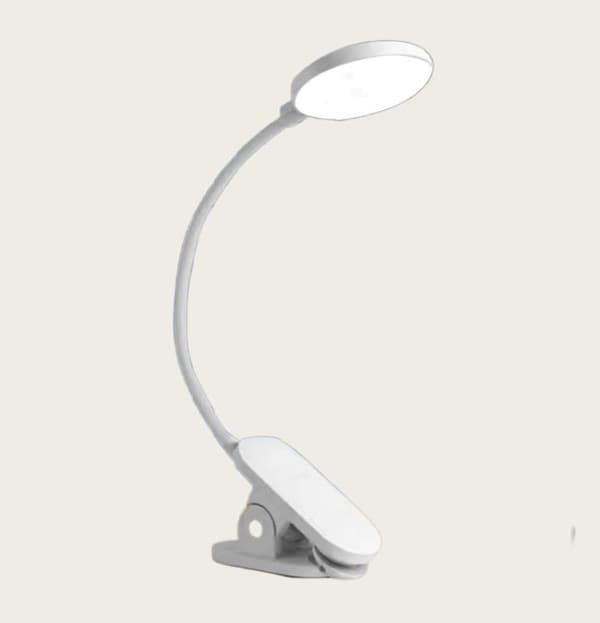 Philips genopladelig øjenbeskyttelseslampe med clips til sovesal, læse- og studiefunktion, speciel sengelampe med clips