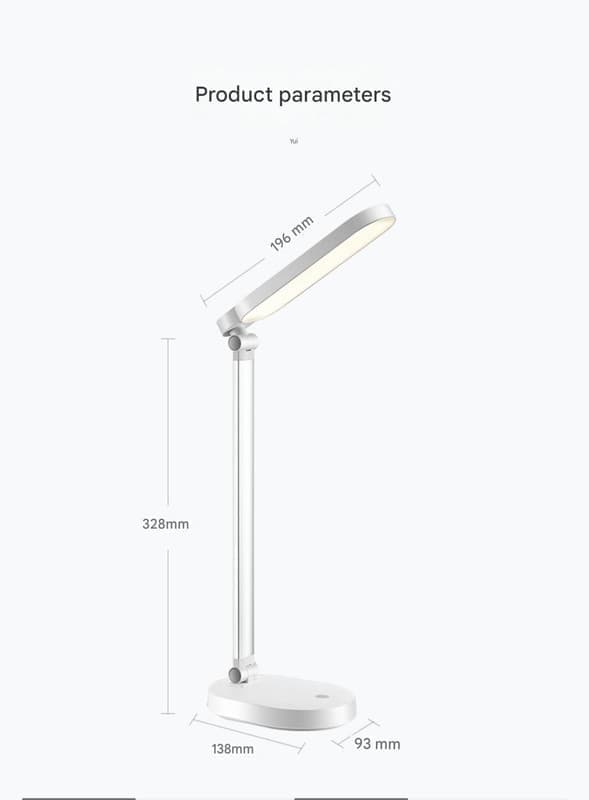 Philips genopladelig skrivebordslampe med øjenbeskyttelse, skrivebordslampe med lang batterilevetid til læsning og skrivning