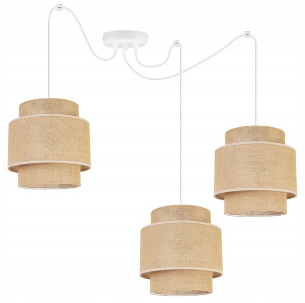 HÄNGLAMPA TAK LJUSKANT LAMPSKÄRM BOHO JUTA