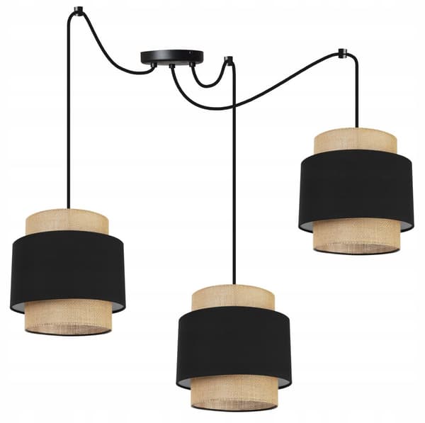 HÄNGLAMPA TAK LJUSKANT LAMPSKÄRM BOHO JUTA