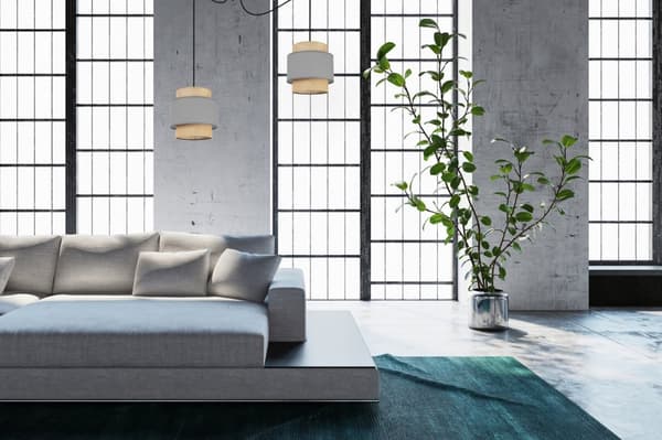 HÆNGELAMPE LOFT LYSKELYSE LAMPESKÆRM BOHO JUTA