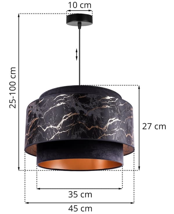 KATTOVALAISIN RIIPPUVA KRUUNUN VARJOS PÖYDÄN YLÄLLÄ