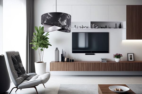 TAKLAMPA HÄNG LJUSKRAKA GLAMOUR SVART