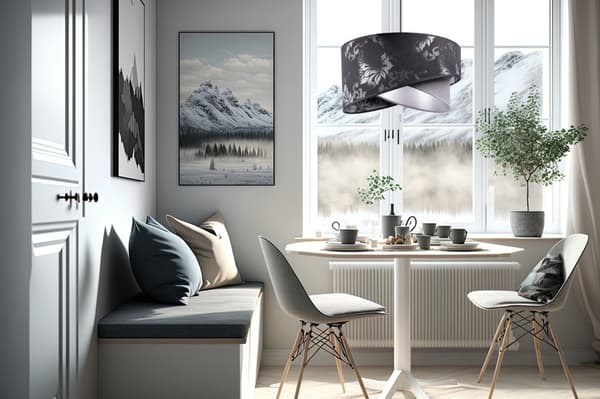 TAKLAMPA HÄNG LJUSKRAKA GLAMOUR SVART