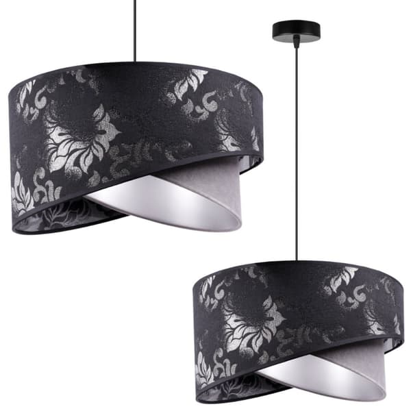 TAKLAMPA HÄNG LJUSKRAKA GLAMOUR SVART