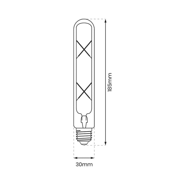 LED FILAMENT Pære E27 4W T30 VARM RAV