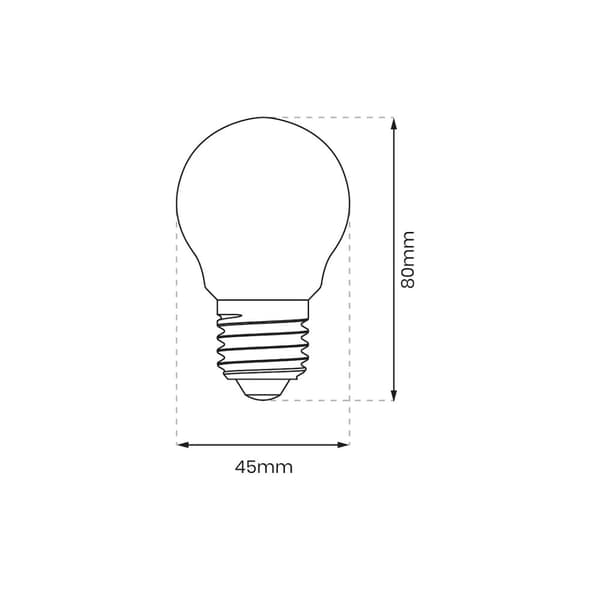 LED FILAMENT Glödlampa E27 4W G45 NEUTRAL