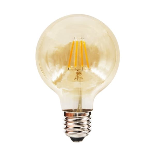 LED FILAMENT Pære E27 6W G80 VARM RAV