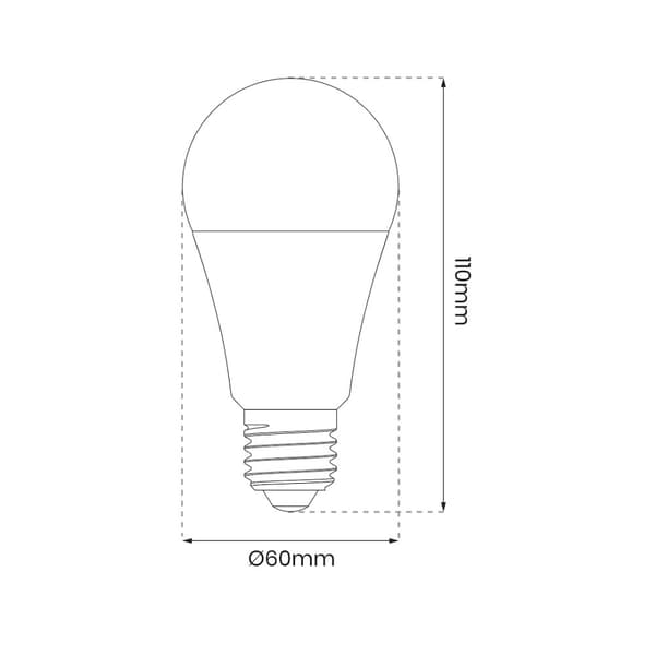 SMART WI-FI LED Pære E27 8W A60 RGB CCT DIM FARVE VARIABEL