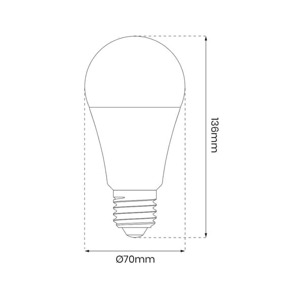 SMART WI-FI LED-Glödlampa E27 11W A70 RGB CCT DIM FÄRG VARIABEL
