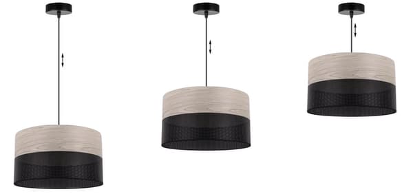 ENKEL HÄNGLAMPA LAMPSKÄRM FANER BLEKT EK 35CM