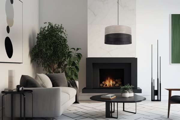 ENKEL HÄNGLAMPA LAMPSKÄRM FANER BLEKT EK 35CM
