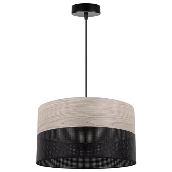 ENKEL HÄNGLAMPA LAMPSKÄRM FANER BLEKT EK 35CM