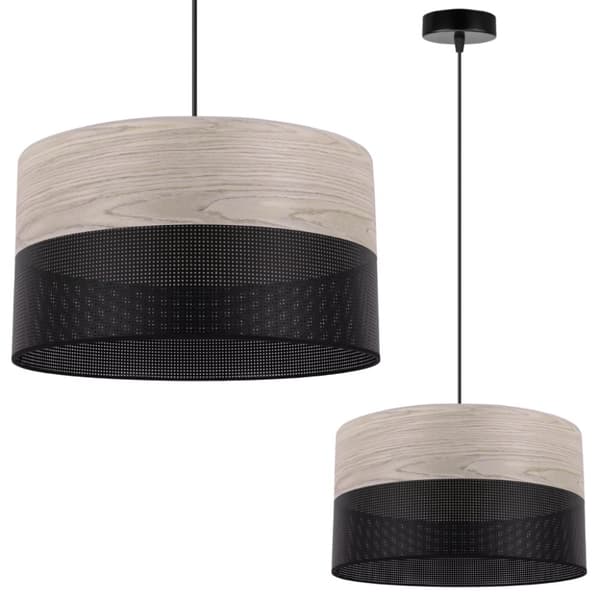 ENKEL HÄNGLAMPA LAMPSKÄRM FANER BLEKT EK 35CM