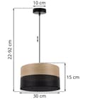 Miniatyrbild 7 av 9: ENKEL HÄNGLAMPA LAMPSKÄRM GULDEN EKFANER 30CM