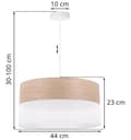 Miniatyrbild 8 av 9: ENKEL HÄNGLAMPA LAMPSKÄRM KLASSISK EKFANER 44CM