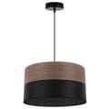 Miniatyrbild 2 av 9: ENKEL HÄNGLAMPA, LAMPSKÄRM AV VALNÖTSFANSIER, 35CM
