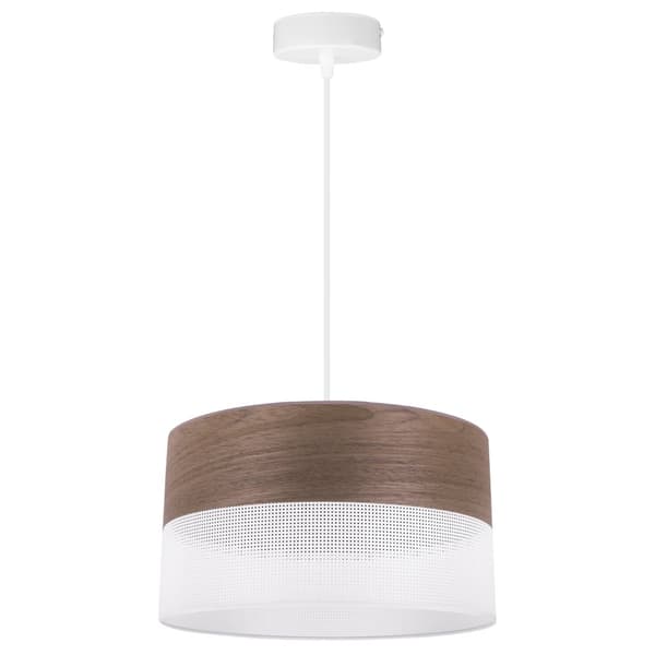 ENKEL HÆNGELAMPE, VALNØDDEFINER LYSKESKÆRM, 30CM