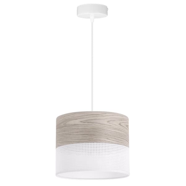 ENKEL HÄNGLAMPA LAMPSKÄRM FANER BLEKT EK 20CM