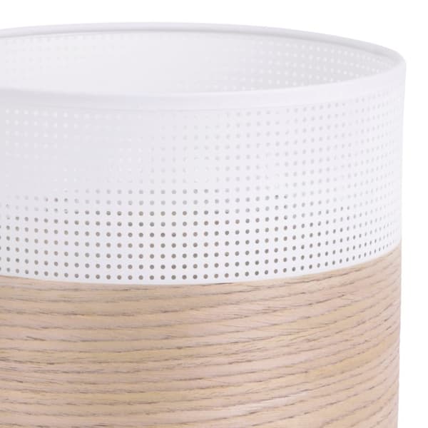 ENKEL HÄNGLAMPA LAMPSKÄRM KLASSISK EKFANER 20CM
