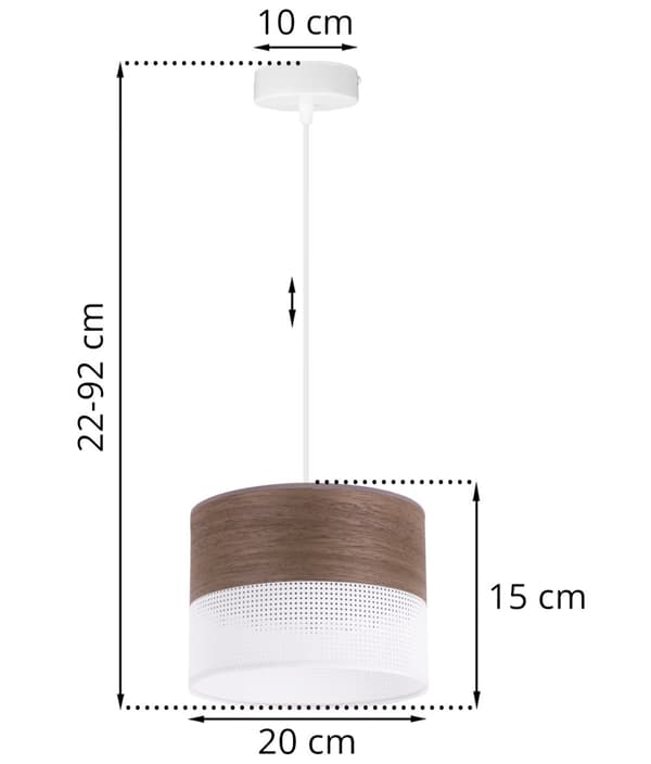 YKSITTÄINEN RIIPPUVALAISIN, PÄHKINÄVIILUVALAISIN, 20cm
