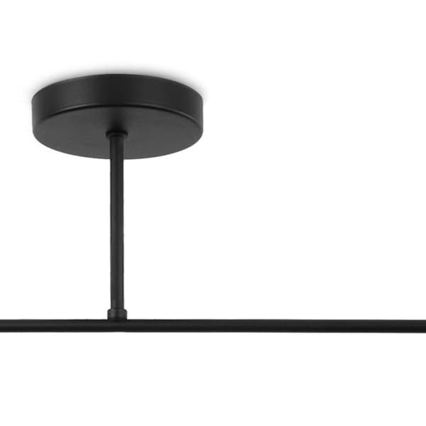 LOFTSLAMPE ASTURIA SORT 2-FLAD HVID LAMPESKÆRM E27