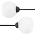 Miniatyrbillede 2 af 6: LOFTSLAMPE ASTURIA SORT 2-FLAD HVID LAMPESKÆRM E27