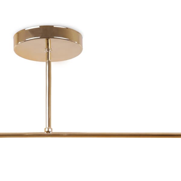 LOFTSLAMPE ASTURIA GULD 2-PLADE HVID LAMPESKÆRM E27
