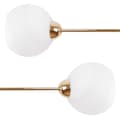 Miniatyrbillede 2 af 6: LOFTSLAMPE ASTURIA GULD 2-PLADE HVID LAMPESKÆRM E27