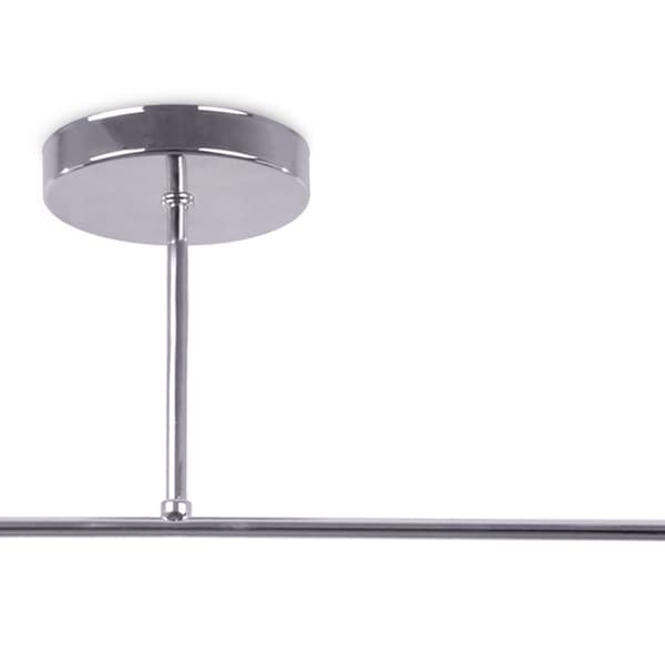 TAKLAMPA ASTURIA KROM 2-PLAT VIT LAMPSKÄRM E27