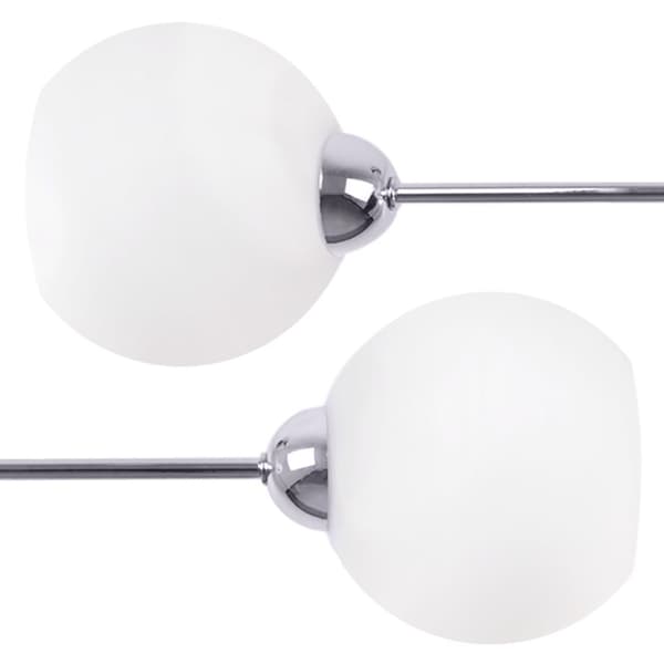 TAKLAMPA ASTURIA KROM 2-PLAT VIT LAMPSKÄRM E27