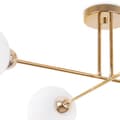 Miniatyrbillede 8 af 8: LOFTSLAMPE ASTURIA GULD 4-PLADE HVID LAMPESKÆRM E27